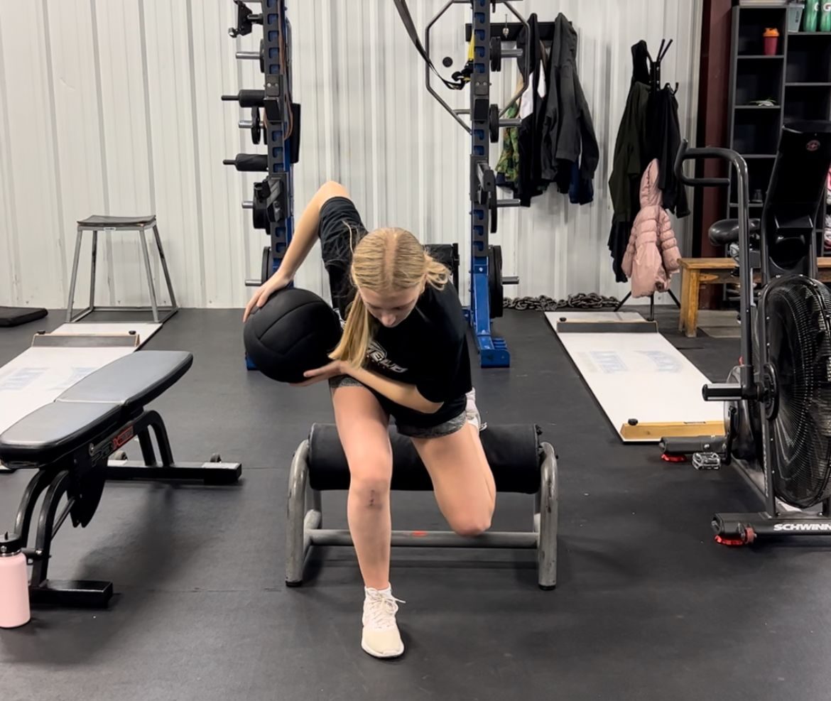 Athlete working through ACL recovery